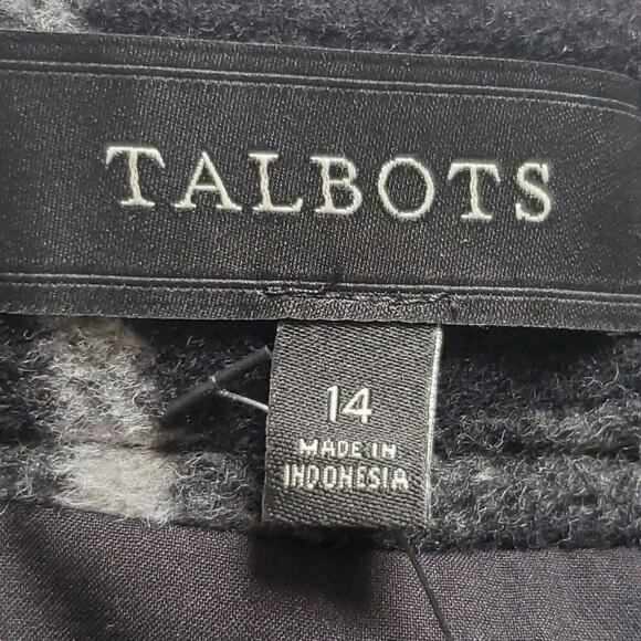 Talbots Wool Blend Flannel Mini Skirt Black Plaid NEW Academia Preppy Twee - Picture 12 of 14